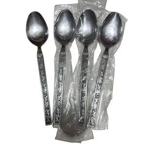 Interpur Stainless Steel Cutlery Spoon  (4) Vintage NEW Japan 1970's